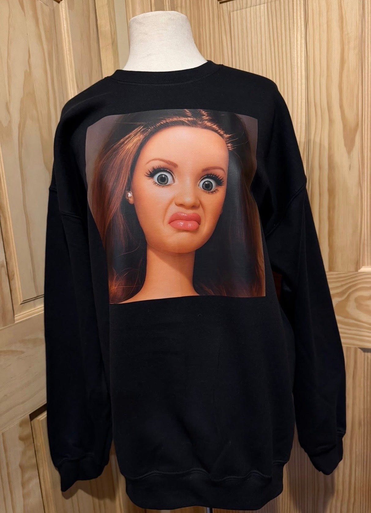 Barbie Face Crew sweatshirt